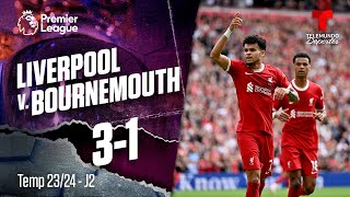 Liverpool v. Bournemouth 3-1 / J2 / Temp 23-24 | Premier League | Telemundo Deportes