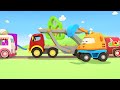 Car Cartoons for Kids & Street Vehicles - Leo the truck & kids' rhymes