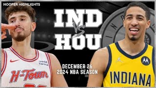 Indiana Pacers vs Houston Rockets  Game Highlights | Dec 26 | 2024 NBA Season