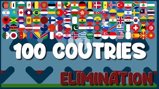 The 99 Times Eliminations - 100 Countries Elimination Marble Race in Algodoo