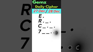 Gemz daily code today 26 December | gemz daily cipher codel gemz morse code 26 Dec #games #code #bot