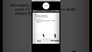 C++ vs Python: Hello World Program | Coding Shorts #coding #javascript #python