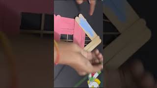 ice cream stick craft / making house with ice cream sticks / tanishka art 4 craft