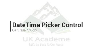 Date Time Picker in Visual Studio C#