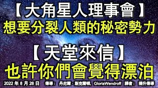 【大角星人理事會】《想要分裂人類的秘密勢力》【天堂來信】《也許你們會覺得漂泊》