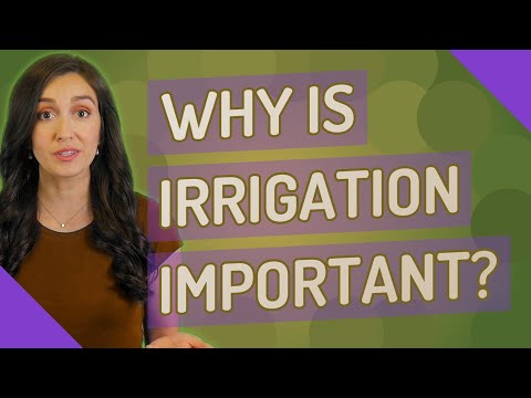Why is irrigation very important in our country?