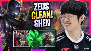 ZEUS IS SUPER CLEAN WITH SHEN! - T1 Zeus Plays Shen TOP vs Master Yi! | Season 2024