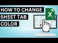 How to Change Sheet Tab Color in Excel