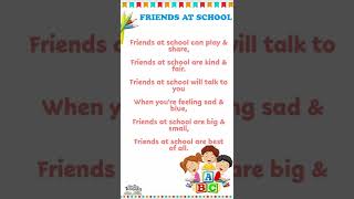 Friends at school | English poem for kids  | #writtentreasures #shorts