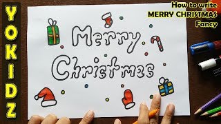 How to write MERRY CHRISTMAS fancy