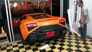 Lamborghini Gallardo LP560-4 Clear Stoneguard and Aston Martin Vantage Glossy Orange Car Wrap 5