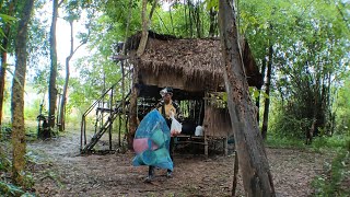 เริ่มสร้างบ้านใหม่ มาพักทำอาหารบ้านน้องๆบางหวันใส่กับดัก🐸(มีข่าวดีมาบอกครับ)