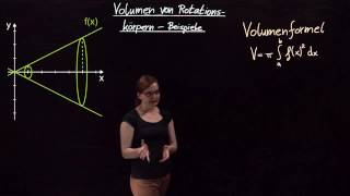 DAS VOLUMEN VON ROTATIONSKÖRPERN | EINFACHE BEISPIELE | Mathematik | Funktionen