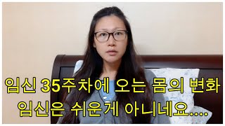 임신 35주차! 몸무게 14kg 증가 | 태동 | 불면증 - 언제쯤 끝날까요?