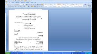 MS Word - Moving and Copying Text
