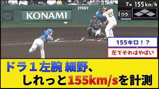 【バケモノ】日ハム細野、しれっと155キロを計測してしまう【日本ハムファイターズvs阪神タイガース】【プロ野球なんJ 2ch プロ野球反応集】