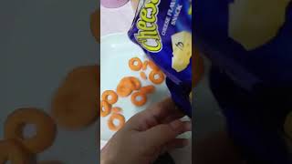 DELICIOUS YUMMYLICIOUS CRUNCHY CHEESE RING FROM REGENT #asmr #cheese flavored snack #trending #short