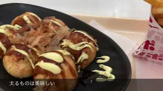 美味しいものは高カロリー　ポッポのたこ焼き＆ポテト　ドリンクセット　530円