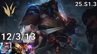 Udyr Jungle vs Fiddlesticks - EUW challenger | Patch 25.S1.3