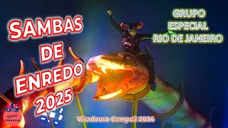 CD Sambas de Enredo 2025 Rio de Janeiro Grupo Especial (Sambas Campeões e Oficiais)