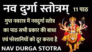 NAV DURGA STOTRA। नव दुर्गा स्तोत्रम्। गुप्त नवरात्र में,सभी कामनाओं को पूर्ण करने के लिए सुने 11पाठ