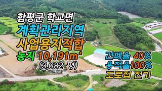 [Any의114부동산] #176  함평군 학교면  계획관리지역 농지매매. 사업부지로 적합한 3,000평 입니다.