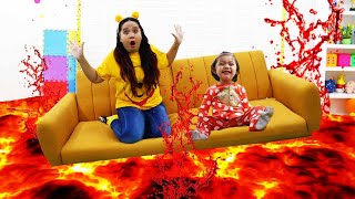 Baby Maddie Pretend Play The Floor is Lava Fun Kids Video and Toys
