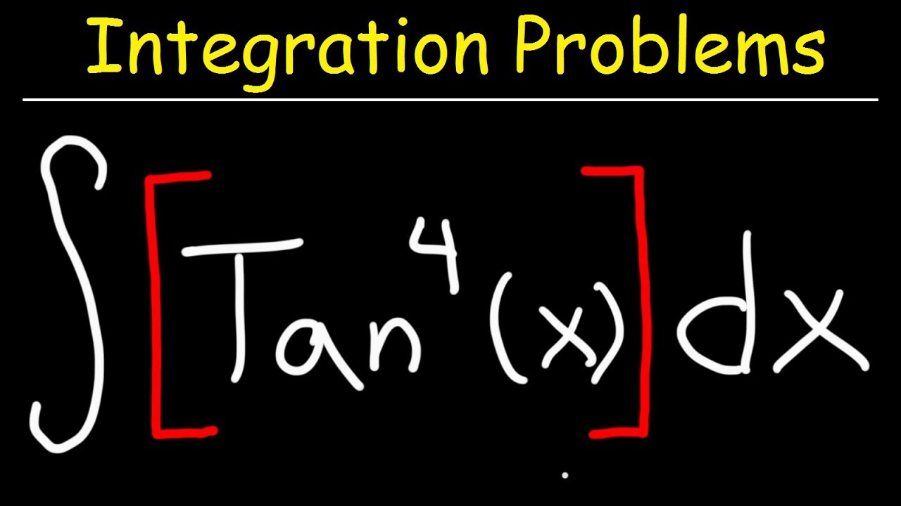 Integral Of Tan^4x - YouTube