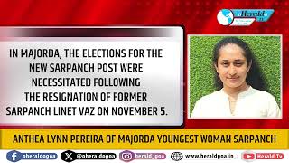 Anthea Lynn Pereira of Majorda youngest woman Sarpanch