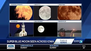 Rare blue supermoon lights up Iowa skies