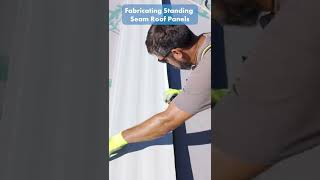 How to Fabricate Standing Seam Metal Roofing Panels #shorts