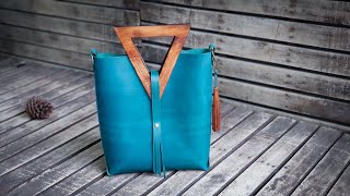 How to Make a Leather Tote Bag With Wooden Handles | PDF Leather Pattern