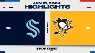 NHL Highlights | Penguins vs. Kraken - January 15, 2024