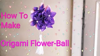 Kusudama Flower Ball Origami | Decoration Ideas For Wall With Paper | DIY Crafts To Decorate Room |