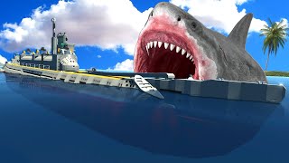 We Used a SUBMARINE to Survive a MEGALODON in Stormworks Multiplayer!