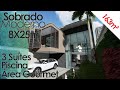 SOBRADO MODERNO - 163M² - LOTE 8 X 25M - 3 DORMITÓRIOS - ÁREA GOURMET - PISCINA