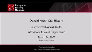 Oral History of Donald Knuth Part 1