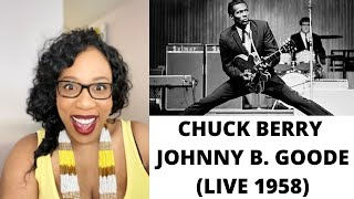 First time watching CHUCK BERRY - JOHNNY B. GOODE (LIVE 1958) | REACTION