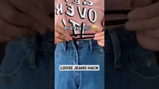 😳 Loose Jeans? Try This Hack To Tighten Waist #shorts