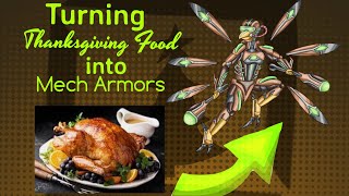 Turning Thanksgiving Food into Mech Armors (Story and Speed-Draw)