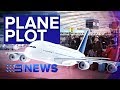 See the moment a terror attack is aborted at a packed Sydney Airport | Nine News Australia