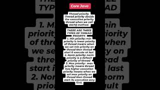 "Understanding Thread Priority in Java: Min, Norm, and Max Priority Explained | Core Java Tutorial"