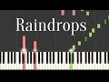 RAINDROPS - Serge K \\ Synthesia Piano Tutorial