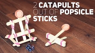 2 catapults out of popsicle sticks