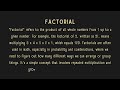 what is the meaning of factorial