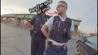 when fake cops run into real cops