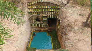 Build The Most Secret Hidden Underground House  And Beautiful Swimming Pool