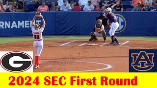 Auburn vs Georgia Softball Game Highlights, 2024 SEC Tournament First Round