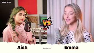 ARABIC KUTHU  Halamithi Habibo 🔥 cover battle |Aish vs Emma| Arabic kuthu song | Gaana Battle 🎧