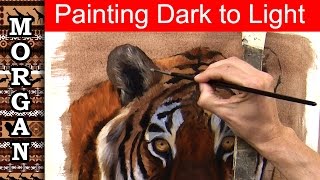 Oil painting Lesson - Painting from dark to light - Jason Morgan